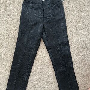 Anthropologie Black Textured Slim Dress Pants